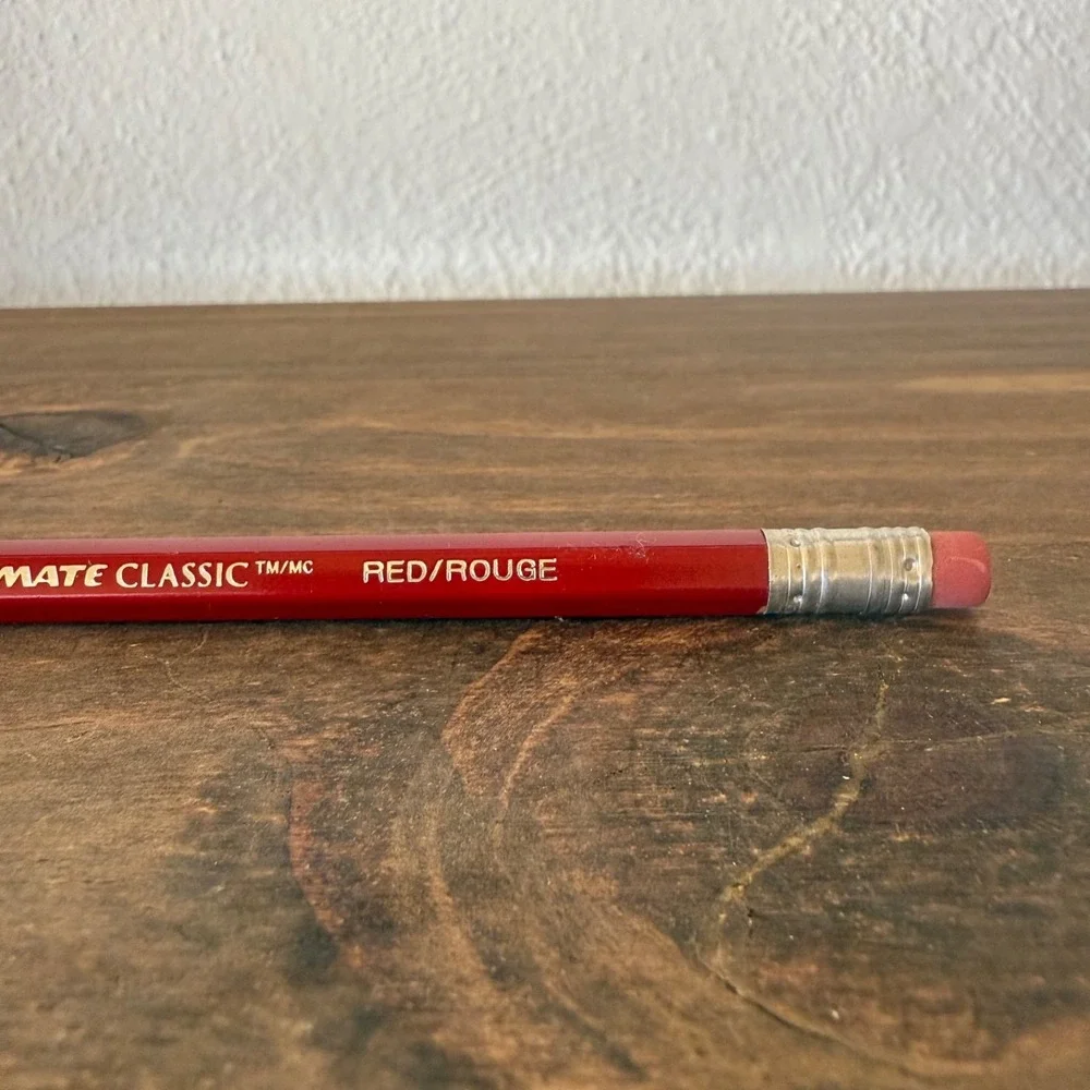 Discontinued Red Correcting Pencil Paper Mate American‎ Checking USA Vintage NOS